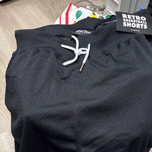 Black Retro Basketball Shorts - NWT